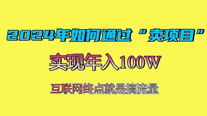 2024年如何通过“卖项目”赚取100W：最值得尝试的盈利模式-舜爸的藏宝库
