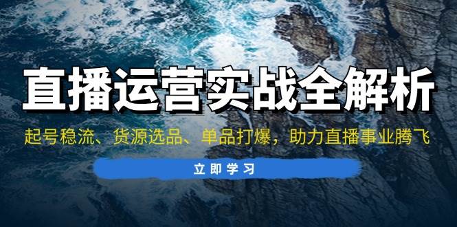 直播运营实战全解析：起号稳流、货源选品、单品打爆，助力直播事业腾飞-舜爸的藏宝库