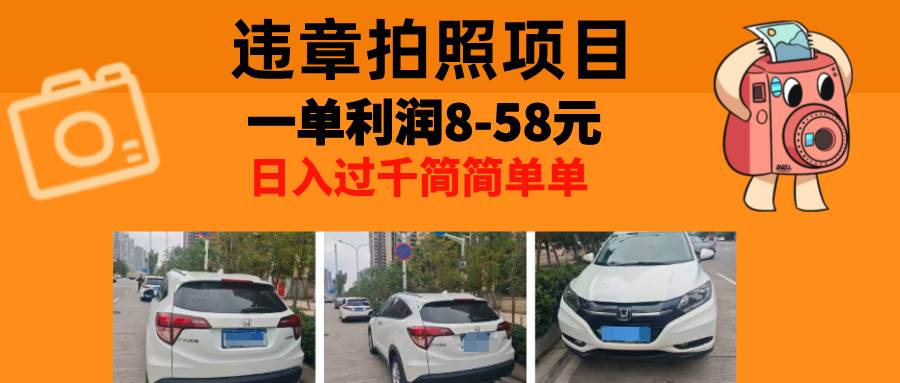 最强副业：违章拍照轻松盈利，每单利润8-58元，全国城市皆可操作！-舜爸的藏宝库