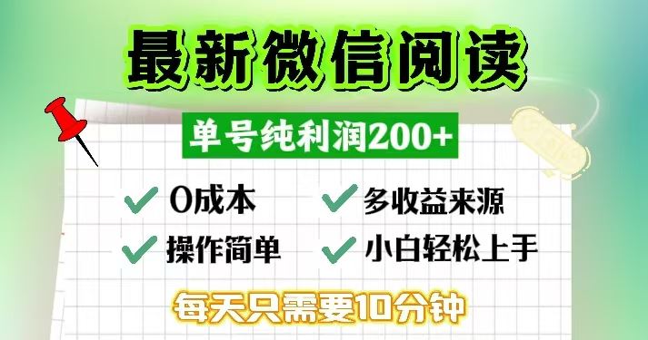 微信阅读新玩法：每日十分钟轻松赚200+，零成本操作，立即提现！-舜爸的藏宝库