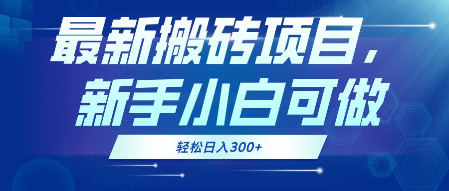 最新零门槛搬砖项目：新手小白轻松日赚300+！-舜爸的藏宝库