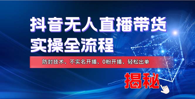 抖音无人直播：在线赚钱新方法，实现财务自由的全套实操指南！-舜爸的藏宝库