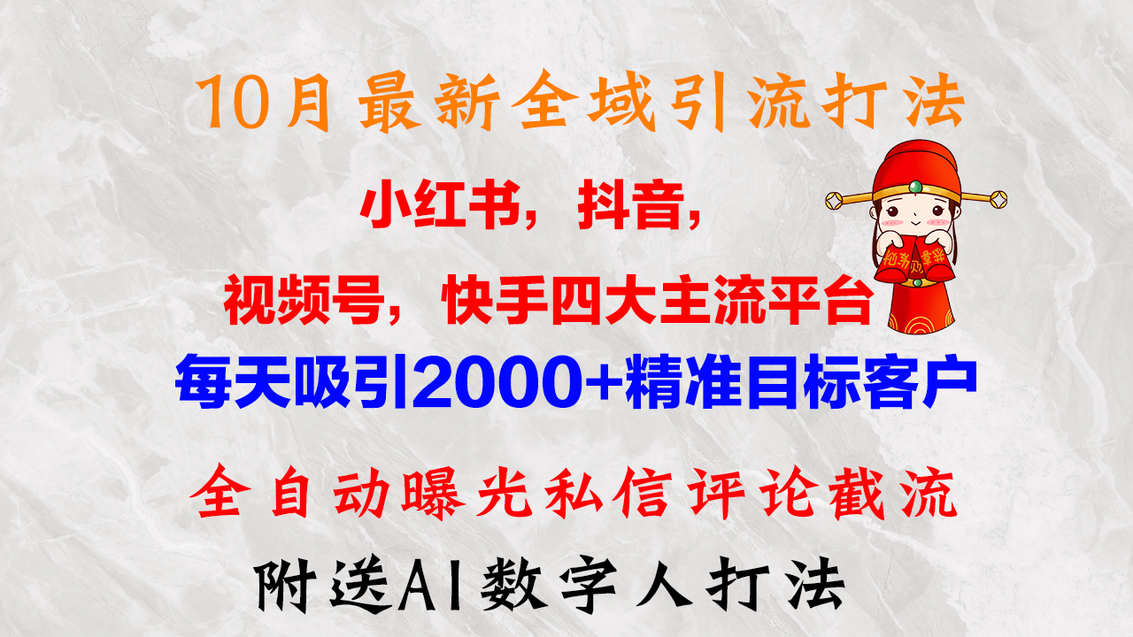 全域引流策略：小红书、抖音、视频号、快手四大平台，每天轻松吸引2000+流量！-舜爸的藏宝库