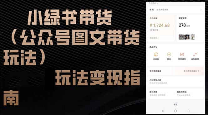 小绿书带货指南：公众号图文带货新玩法与变现策略！-舜爸的藏宝库