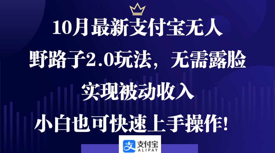 支付宝无人野路子2.0玩法：无需露脸，轻松实现被动收入！-舜爸的藏宝库