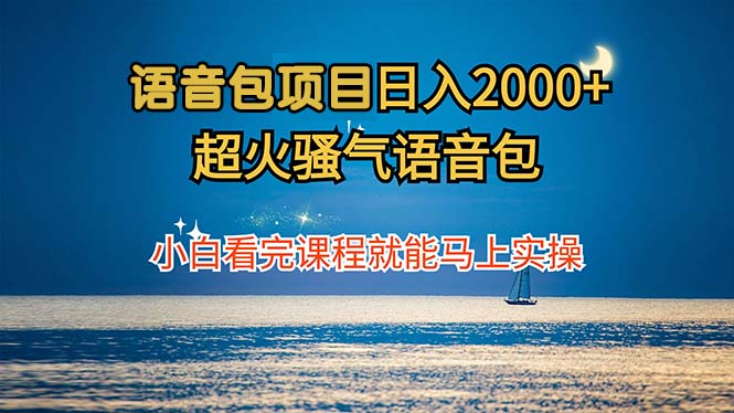 超火语音包项目：小白课程后轻松日赚2000+-舜爸的藏宝库