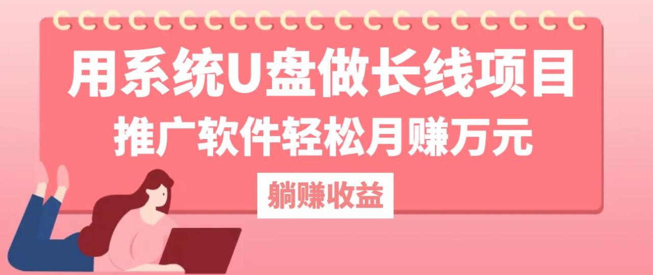 利用系统U盘打造长期项目：推广软件轻松月赚万元（含制作教程+软件）-舜爸的藏宝库