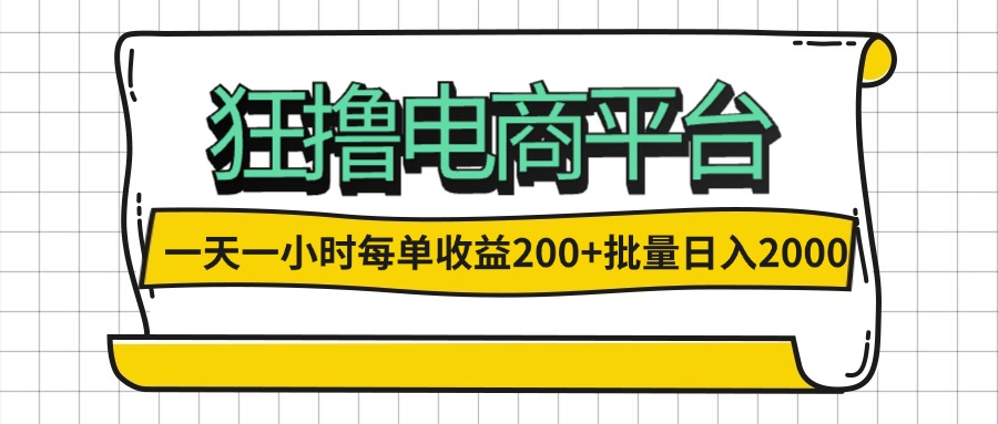 每天一小时，狂赚电商平台咸鱼卖自行车：每单收益200+，批量操作日入2000+-舜爸的藏宝库