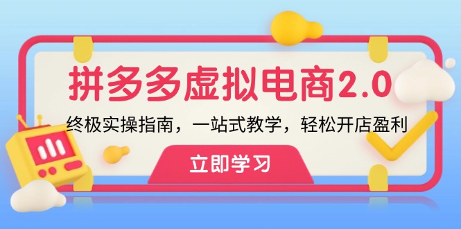 拼多多虚拟项目2.0：终极实操指南，一站式教学助你轻松开店盈利-舜爸的藏宝库