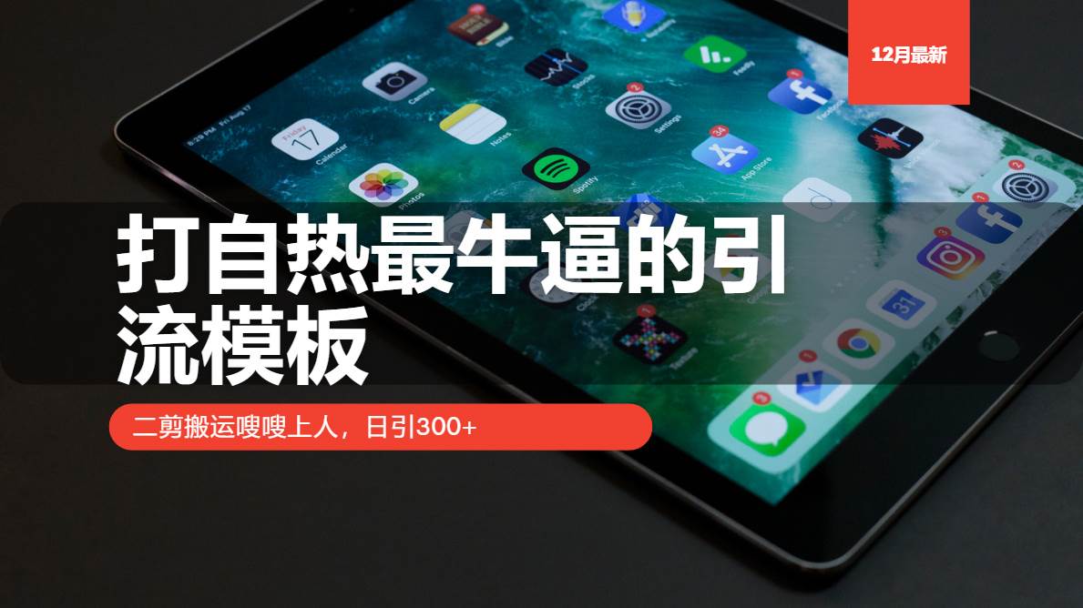 打自热最牛逼的引流模板，二剪搬运嗖嗖上人，日引300+-舜爸的藏宝库