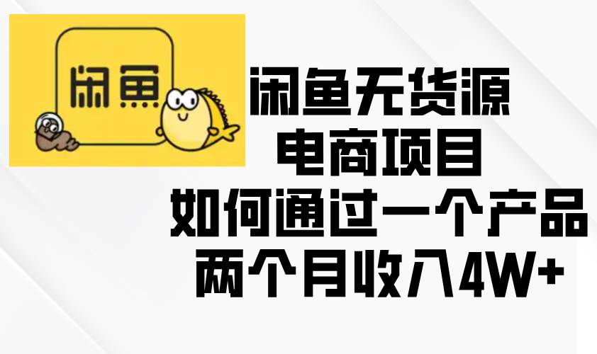 闲鱼无货源电商项目，如何通过一个产品两个月收入4W+-舜爸的藏宝库